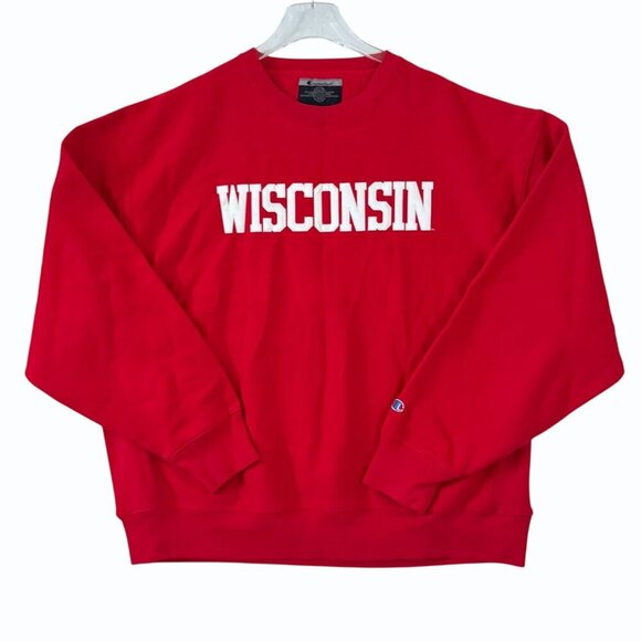 VTG 2000s Wisconsin Badgers Size XXL Champion Reverse Weave Sweatshirt Crewneck - Picture 2 of 9